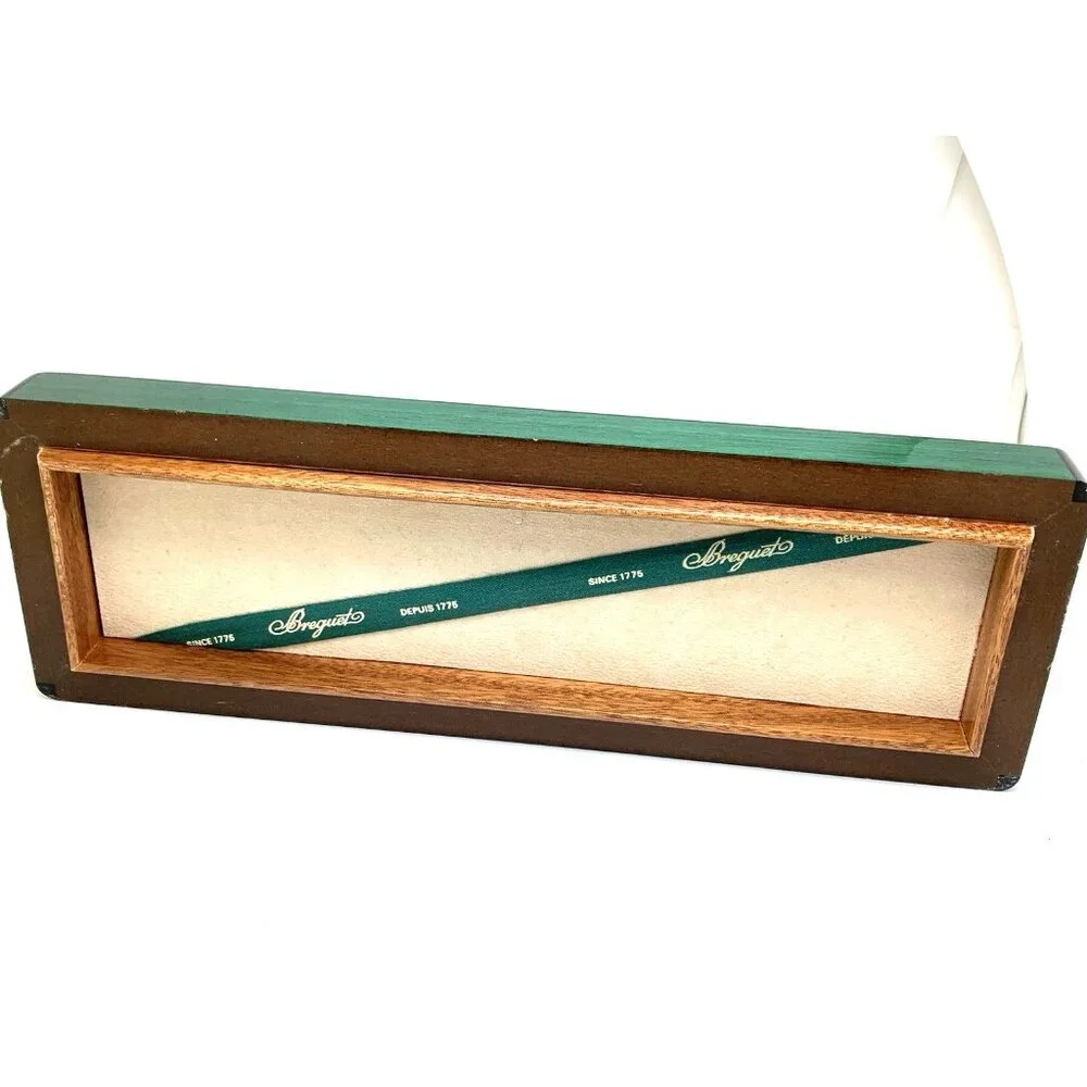 Breguet Watch Box Presentation Green Lacquered Wooden Display Empty Rare